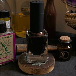 ILNP Bear Hug Sparkly Dark Brown Holographic Jelly Nail Polish